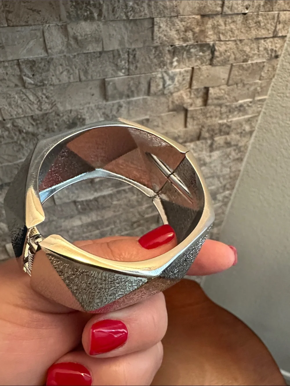 Fashion Jewelry Silver Faceted Women's Bracelet